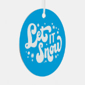 Lassen Sie es Winter-Design erstrahlen Ornament Aus Metall (Vorderseite Rechts)