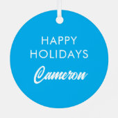 Lassen Sie es Winter-Design erstrahlen Ornament Aus Metall (Rückseite)