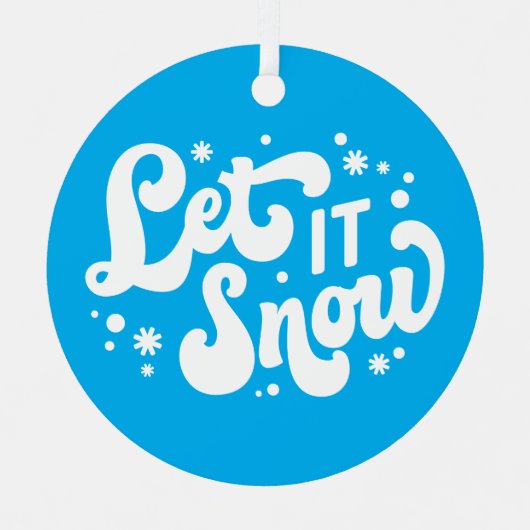 Lassen Sie es Winter-Design erstrahlen Ornament Aus Metall (Vorderseite)