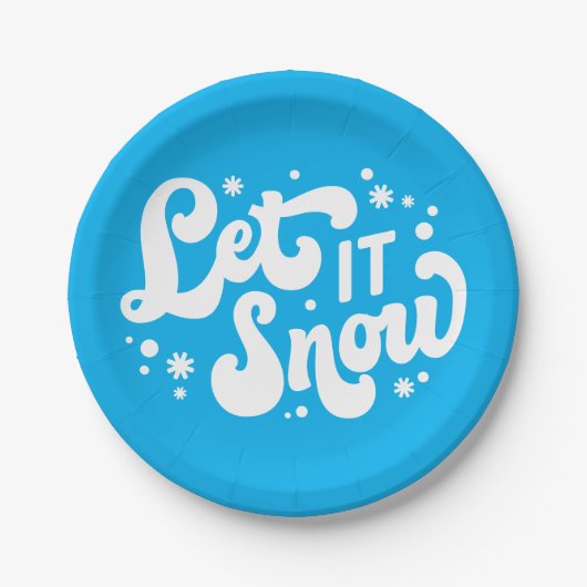 Lassen Sie es Winter-Design erstrahlen Pappteller (Vorderseite)
