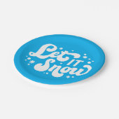 Lassen Sie es Winter-Design erstrahlen Pappteller (Schrägansicht)