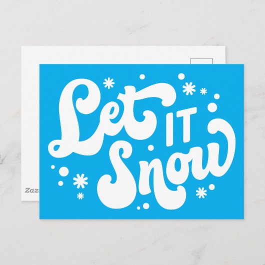 Lassen Sie es Winter-Design erstrahlen Postkarte (Vorne/Hinten)