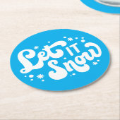 Lassen Sie es Winter-Design erstrahlen Runder Pappuntersetzer (Angewinkelt)