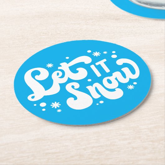 Lassen Sie es Winter-Design erstrahlen Runder Pappuntersetzer (Angewinkelt)