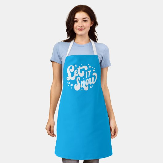 Lassen Sie es Winter-Design erstrahlen Schürze (Getragen)