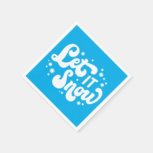 Lassen Sie es Winter-Design erstrahlen Serviette (Ecke)