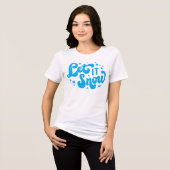 Lassen Sie es Winter-Design erstrahlen Tri-Blend Shirt (Vorderseite voll)