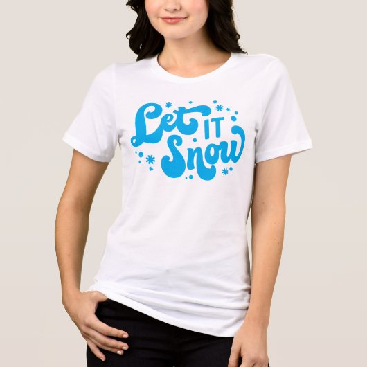 Lassen Sie es Winter-Design erstrahlen Tri-Blend Shirt (Vorderseite)