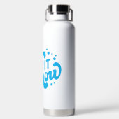 Lassen Sie es Winter-Design erstrahlen Trinkflasche (Rückseite)