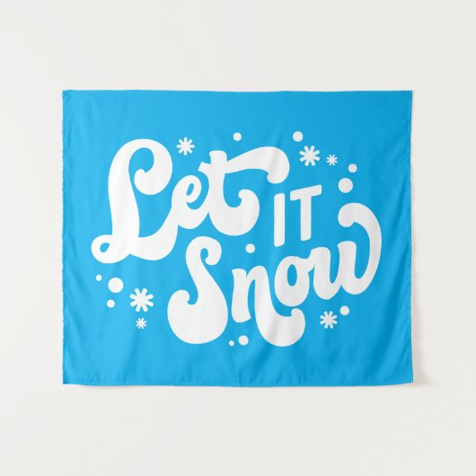 Lassen Sie es Winter-Design erstrahlen Wandteppich (Vorderseite (Horizontal))