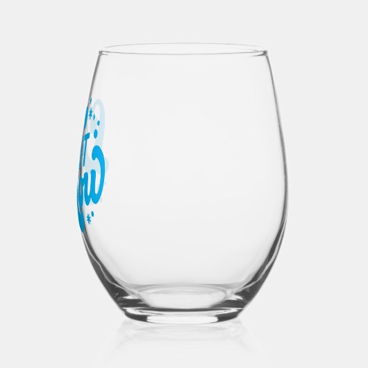 Lassen Sie es Winter-Design erstrahlen Weinglas Ohne Stiel (Links)