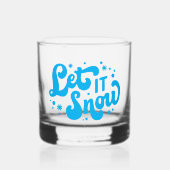Lassen Sie es Winter-Design erstrahlen Whiskyglas (Vorderseite)