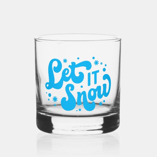Lassen Sie es Winter-Design erstrahlen Whiskyglas (Vorderseite)