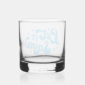 Lassen Sie es Winter-Design erstrahlen Whiskyglas (Rückseite)