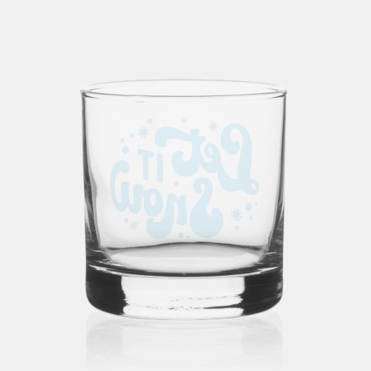 Lassen Sie es Winter-Design erstrahlen Whiskyglas (Rückseite)
