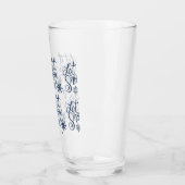 Lassen Sie es Winter-Glitzer blauer Skript Glas (Links)