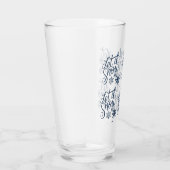 Lassen Sie es Winter-Glitzer blauer Skript Glas (Rechts)