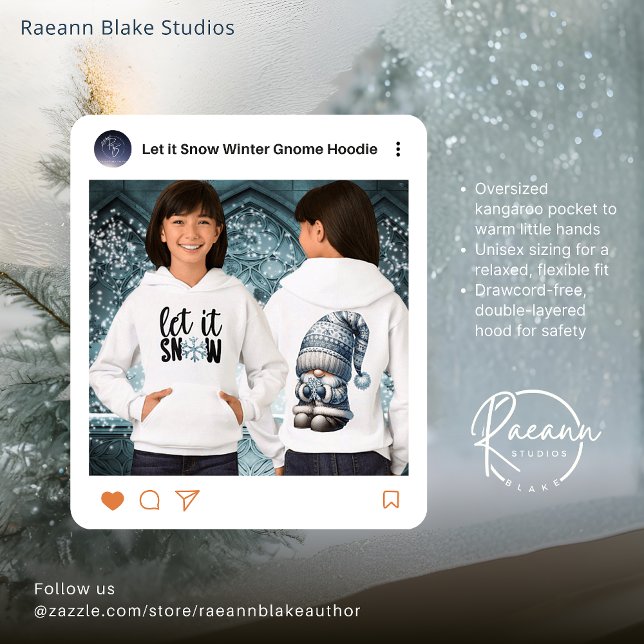 Lassen Sie es Winter Gnome Kids Pullover Hoodie Sc (Von Creator hochgeladen)