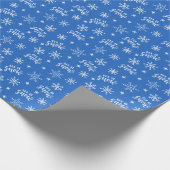 Lassen Sie es Winter hell Blau und Weiß Weihnachte Geschenkpapier (Ecke)