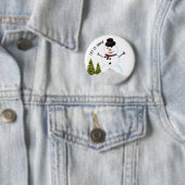 Lassen Sie es Winter Holiday Snowman Schnee. Button (Beispiel)
