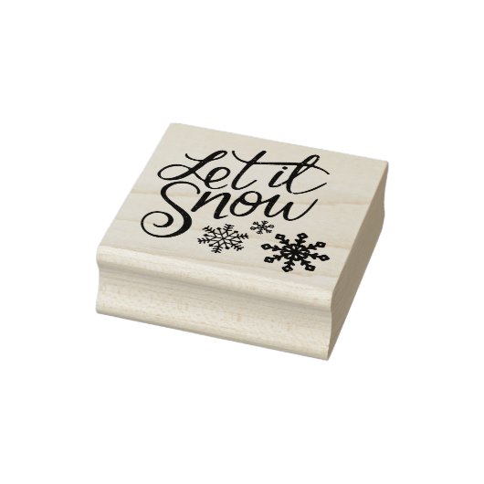 Lassen Sie es Winter Weihnachten Schnee Gummistempel (Stempel)