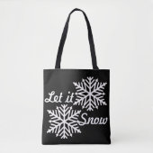 Lassen Sie es Winter weiße Schneeflocken elegant S Tasche (Vorderseite)