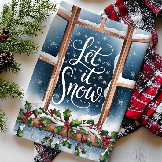 Lassen Sie es Winter Winter Weihnachten Schnee Geschirrtuch