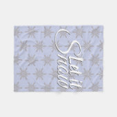 Lassen Sie es Winterschneeflocken schnee Fleecedecke (Vorderseite (Horizontal))