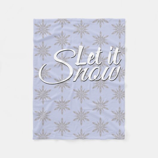 Lassen Sie es Winterschneeflocken schnee Fleecedecke (Vorderseite)