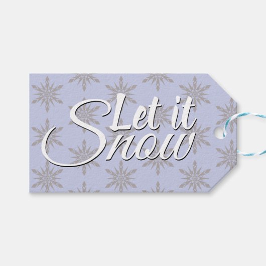Lassen Sie es Winterschneeflocken schnee Geschenkanhänger (Vorderseite (Horizontal))