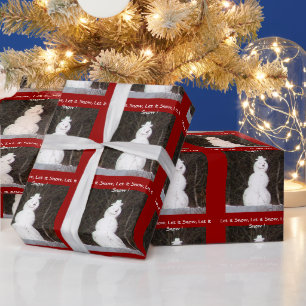 Lassen Sie es Winterwackelpapier schneien Geschenkpapier