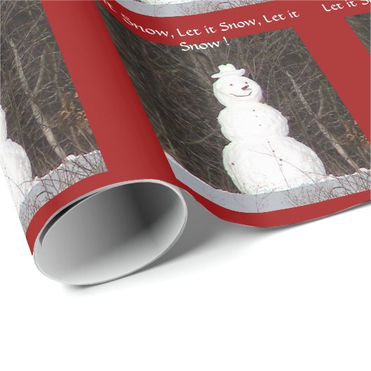 Lassen Sie es Winterwackelpapier schneien Geschenkpapier (Rolleneckpunkt)