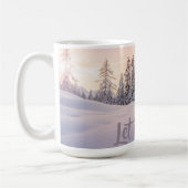 Lassen Sie es Winterwaldszene Schnee Kaffee Tasse (Links)