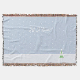 Lassen Sie es winzige Winter Baum Eis Blue Polka D Decke