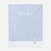Lassen Sie es winzige Winter Baum Eis Blue Polka D Fleecedecke (Vorderseite)