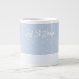 Lassen Sie es winzige Winter Baum Eis Blue Polka D Jumbo-Tasse
