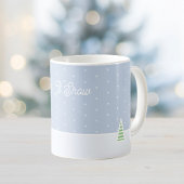 Lassen Sie es winzige Winter Baum Eis Blue Polka D Kaffeetasse