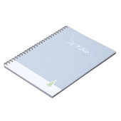 Lassen Sie es winzige Winter Baum Eis Blue Polka D Notizblock (Linke Seite)