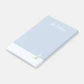 Lassen Sie es winzige Winter Baum Eis Blue Polka D Post-it Klebezettel (angewinkelt)