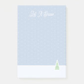 Lassen Sie es winzige Winter Baum Eis Blue Polka D Post-it Klebezettel (Vorderseite)