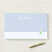 Lassen Sie es winzige Winter Baum Eis Blue Polka D Post-it Klebezettel (Auf Schreibtisch)