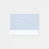 Lassen Sie es winzige Winter Baum Eis Blue Polka D Post-it Klebezettel (Vorderseite)