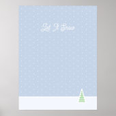 Lassen Sie es winzige Winter Baum Eis Blue Polka D Poster (Vorne)