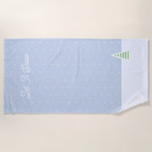 Lassen Sie es winzige Winter Baum Eis Blue Polka D Strandtuch (Vorderseite)