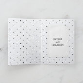 "lassen Sie es Zitat-weiße Polkapunkt-Blume und Karte (Innenseite)