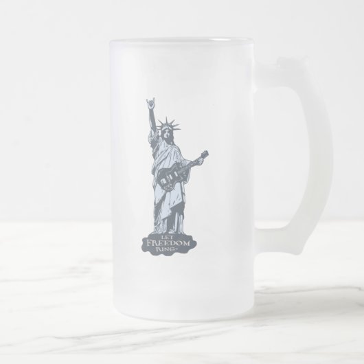 Lassen Sie Freiheits-Ring Mattglas Bierglas (Rechts)