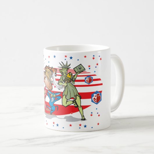 Lassen Sie Freiheitzing-Tasse Kaffeetasse (VorderseiteRechts)