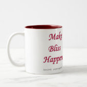 Lassen Sie Glück geschehen! - Dalai Lama Zweifarbige Tasse (Links)