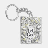 LASSEN SIE GOTT - GEBROCHENE NICHT ZERBROCHENE SCHLÜSSELANHÄNGER (Vorderseite links)