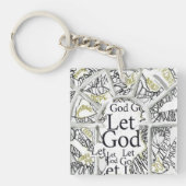 LASSEN SIE GOTT - GEBROCHENE NICHT ZERBROCHENE SCHLÜSSELANHÄNGER (Vorderseite)